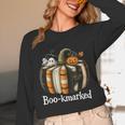 Boo-Kmarked Fall Pumpkin Books Halloween Teacher Teaching Unisex Long Sleeve T-Shirt