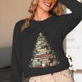 Book Christmas Tree Books Lovers Xmas Teacher Men Women Kids Unisex Long Sleeve T-Shirt