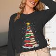 Book Christmas Tree Book Lover Teacher Librarian Unisex Long Sleeve T-Shirt