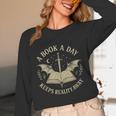 A Book A Day Keeps Reality Away Reading Escape Quote Unisex Long Sleeve T-Shirt A Book A Day Keeps Reality Away Reading Escape Quote Unisex Long Sleeve T-Shirt