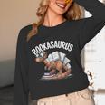 Book Dinosaur T-Rex Bookworm Dino Book Reading Unisex Long Sleeve T-Shirt