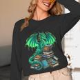 Book Dragon Reading Fantasy Unisex Long Sleeve T-Shirt