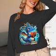 Book Dragon Reading Lover Unisex Long Sleeve T-Shirt
