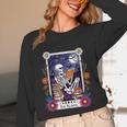 Book Lover Tarot Card The Reader Mystic Skeleton Unisex Long Sleeve T-Shirt