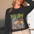 Graphic Book Worm Monster Horror Reading Book Lover Unisex Long Sleeve T-Shirt