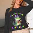 All Booked For Mardi Gras Crocodile Reading Book Teacher Unisex Long Sleeve T-Shirt