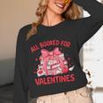 All Booked For Valentine Bow Books Lover Teacher Girl Women Unisex Long Sleeve T-Shirt