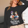 Bookish Goose Cute Geese With Hats Reading Books Unisex Long Sleeve T-Shirt Bookish Goose Cute Geese With Hats Reading Books Unisex Long Sleeve T-Shirt