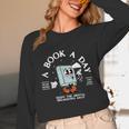 Bookish Mental Health Book A Day Retro Read More Book Unisex Long Sleeve T-Shirt