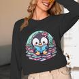 Bookish Penguin Heart A Readers Love Penguins Unisex Long Sleeve T-Shirt