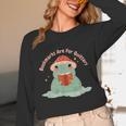 Bookmarks Are For Quitters Frog Reading Book Graphic Unisex Long Sleeve T-Shirt Bookmarks Are For Quitters Frog Reading Book Graphic Unisex Long Sleeve T-Shirt