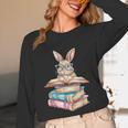Books Bookworm Reader Book Cute Reading Bunny With Glasses Unisex Long Sleeve T-Shirt