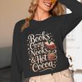 Books Cozy Nooks Hot Cocoa Winter Reading Warmth Comfort Unisex Long Sleeve T-Shirt