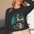 Books Dragon Reading Book Lover Unisex Long Sleeve T-Shirt Books Dragon Reading Book Lover Unisex Long Sleeve T-Shirt