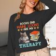 BOOKS AND MAINE COONS ARE MY THERAPY Main Coon Unisex Long Sleeve T-Shirt