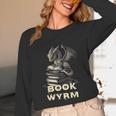 Bookwyrm Dragon Fantasy Bookish Fairytale Book Lover Unisex Long Sleeve T-Shirt