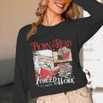 Born To Read Forced To Work Santa Christmas Book Lover Retro Unisex Long Sleeve T-Shirt