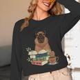 Capybara Glasses Reading Books Capybara Nerd Bookworm Unisex Long Sleeve T-Shirt