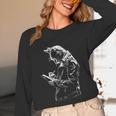 Cat Holds Book Writing Animal Print Motif Drawing Art Cat Unisex Long Sleeve T-Shirt Cat Holds Book Writing Animal Print Motif Drawing Art Cat Unisex Long Sleeve T-Shirt