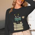 Cat Reading Book Unisex Long Sleeve T-Shirt
