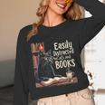 Cats And Books Book & Cat Lover Easily Distracted By Unisex Long Sleeve T-Shirt
