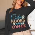 Cats Books And Coffee Unisex Long Sleeve T-Shirt