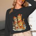Cats Reading Books Christmas Tree Unisex Long Sleeve T-Shirt