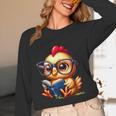 Chicken Reading a Book Farm Animal Chick Unisex Long Sleeve T-Shirt