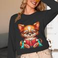 Chihuahua Reading a Book Dog Unisex Long Sleeve T-Shirt Chihuahua Reading a Book Dog Unisex Long Sleeve T-Shirt