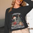 Christmas Outfit I Prefer Halloween Book Reading Skeleton Unisex Long Sleeve T-Shirt Christmas Outfit I Prefer Halloween Book Reading Skeleton Unisex Long Sleeve T-Shirt