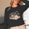 Color Floral Cute Pug Dog On Book Reading Bookworm Reader Unisex Long Sleeve T-Shirt Color Floral Cute Pug Dog On Book Reading Bookworm Reader Unisex Long Sleeve T-Shirt