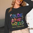 Color Our World Summer Reading 2025 Boho Wildflower Book Unisex Long Sleeve T-Shirt Color Our World Summer Reading 2025 Boho Wildflower Book Unisex Long Sleeve T-Shirt