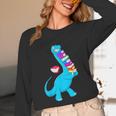 Cool Dinosaur Books Art For Men Women Libarian Book Lover Unisex Long Sleeve T-Shirt