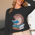 Cool Hedgehog Book Nerd Readers Unisex Long Sleeve T-Shirt