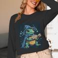 Cool Magical Book With Wizard Turtle For Adults And Kids Unisex Long Sleeve T-Shirt