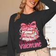 Coquette Bow All Booked For Valentine Book Lover Bookish Unisex Long Sleeve T-Shirt
