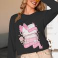 Coquette Reading Book Lover Pink Bow Bookish Mom & Daughter Unisex Long Sleeve T-Shirt