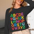 Cute ABCs Shirt Alphabet Colorful Letters Reading Books Kids Unisex Long Sleeve T-Shirt