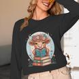 Cute Baby Highland Cow Reading Book Bookworm For Men Women Unisex Long Sleeve T-Shirt Cute Baby Highland Cow Reading Book Bookworm For Men Women Unisex Long Sleeve T-Shirt
