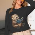 Cute Book Sea Otter Unisex Long Sleeve T-Shirt Cute Book Sea Otter Unisex Long Sleeve T-Shirt