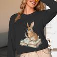Cute Bunny Reading Book Glasses Bookworm Unisex Long Sleeve T-Shirt