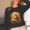Cute Corgi Dog In Japanese Kimono With Book Men Women Girls Kids Unisex Long Sleeve T-Shirt Cute Corgi Dog In Japanese Kimono With Book Men Women Girls Kids Unisex Long Sleeve T-Shirt