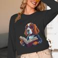 Cute Dog Basset Hound Reading Book Unisex Long Sleeve T-Shirt Cute Dog Basset Hound Reading Book Unisex Long Sleeve T-Shirt