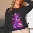 Cute Dragon Reading Books Bookworm Unisex Long Sleeve T-Shirt