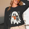 Cute Ghost Reading Book Spooky Season Halloween Costume Kids Unisex Long Sleeve T-Shirt Cute Ghost Reading Book Spooky Season Halloween Costume Kids Unisex Long Sleeve T-Shirt