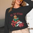 Cute Gingerbread Man Reading Book Nerd Christmas Bookish Unisex Long Sleeve T-Shirt Cute Gingerbread Man Reading Book Nerd Christmas Bookish Unisex Long Sleeve T-Shirt