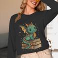 Cute Kawaii Dragon Fantasy Book Lover Book Nerd Unisex Long Sleeve T-Shirt