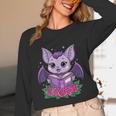 Cute Pastel Goth Bat Reading Book Unisex Long Sleeve T-Shirt Cute Pastel Goth Bat Reading Book Unisex Long Sleeve T-Shirt