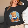 Cute Teddy Bear Reading Book Fun Unisex Long Sleeve T-Shirt Cute Teddy Bear Reading Book Fun Unisex Long Sleeve T-Shirt