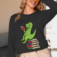 Dino Reading Read Reading Librarian Book Men Boys Kids Unisex Long Sleeve T-Shirt Dino Reading Read Reading Librarian Book Men Boys Kids Unisex Long Sleeve T-Shirt
